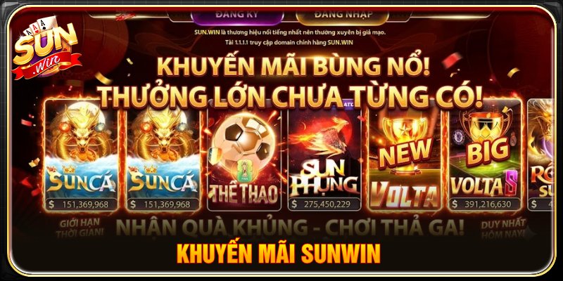 Các chương trình khuyến mãi SUNWIN hấp dẫn với điều kiện đi kèm