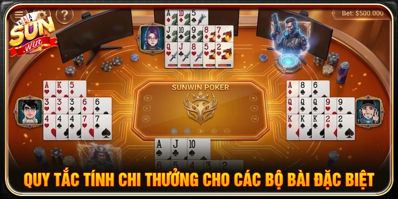 Cách tính chi mậu binh cho các bộ bài đặc biệt