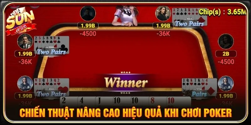 Chiến thuật nâng cao hiệu quả khi chơi poker