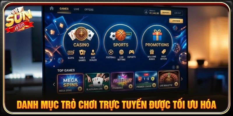 Danh mục trò chơi trực tuyến được tối ưu hóa