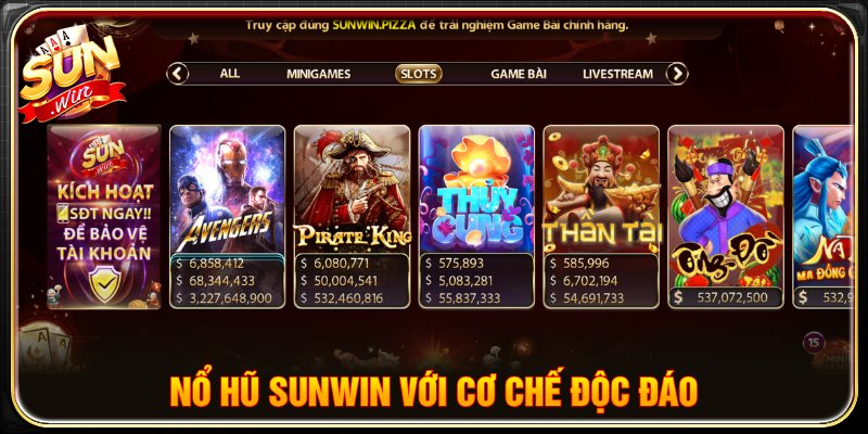 Game Nổ hũ SUNWIN giao diện ấn tượng, cơ chế khác biệt