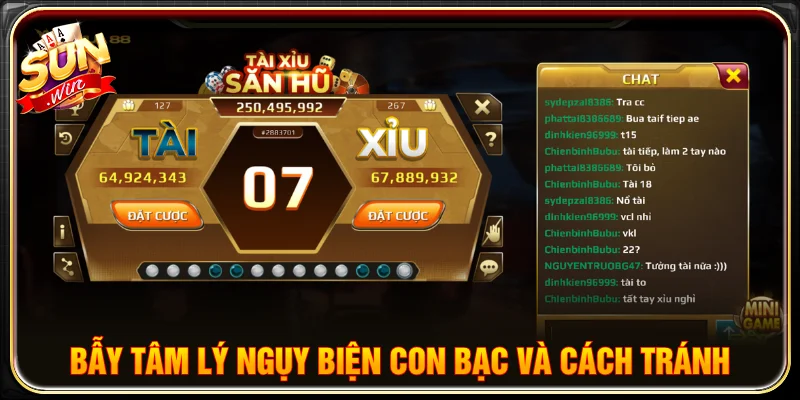Kinh nghiệm chơi tài xỉu là tránh bẫy tâm lý nghiện bạc