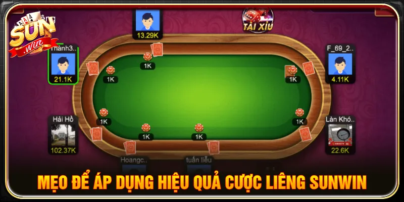 Lựa chọn chiến thuật phù hợp áp dụng chơi Liêng SUNWIN