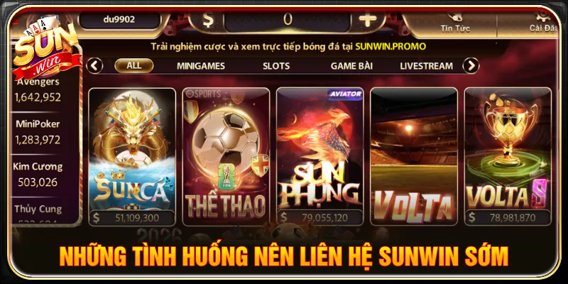 Mọi tình huống xảy ra người chơi nên liên hệ SUNWIN