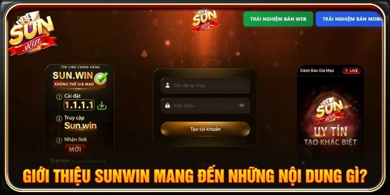 Người chơi có thể dễ dàng tìm hiểu những thông tin cơ bản về SUNWIN