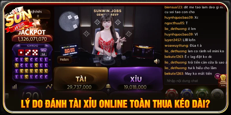 Những lý do khiến đánh tài xỉu online toàn thua