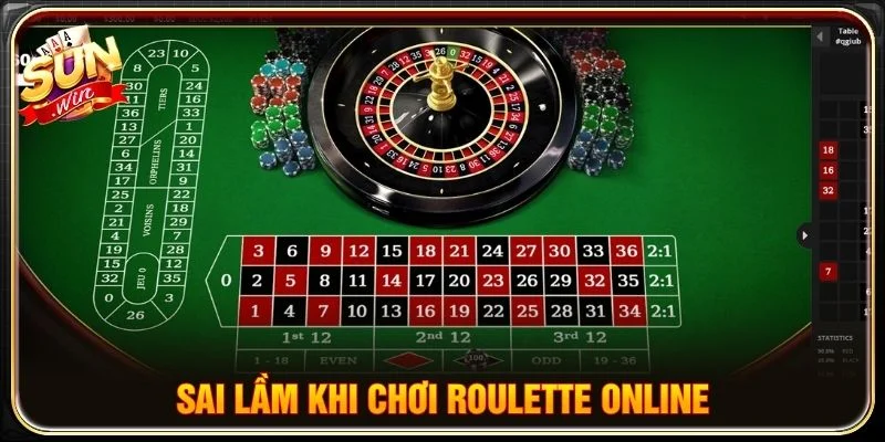 Sai lầm khi chơi Roulette online